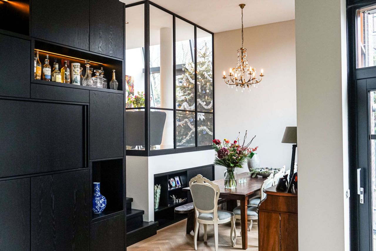 stalen wand woonkamer